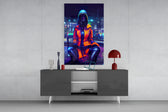The Wait panel catching screen glow to reveal its electric pulse
