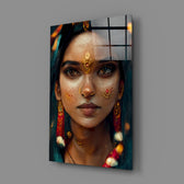 Classical-portrait panel bringing luminous grace to a contemporary living room