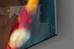 Beauty artwork anchoring a wall with warm dramatic palette