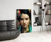 Virtual Beauty panel adding editorial grace to a dining room