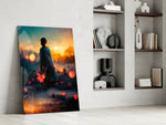 Towards Sunset glass print enhancing a kids room with cinematic mood