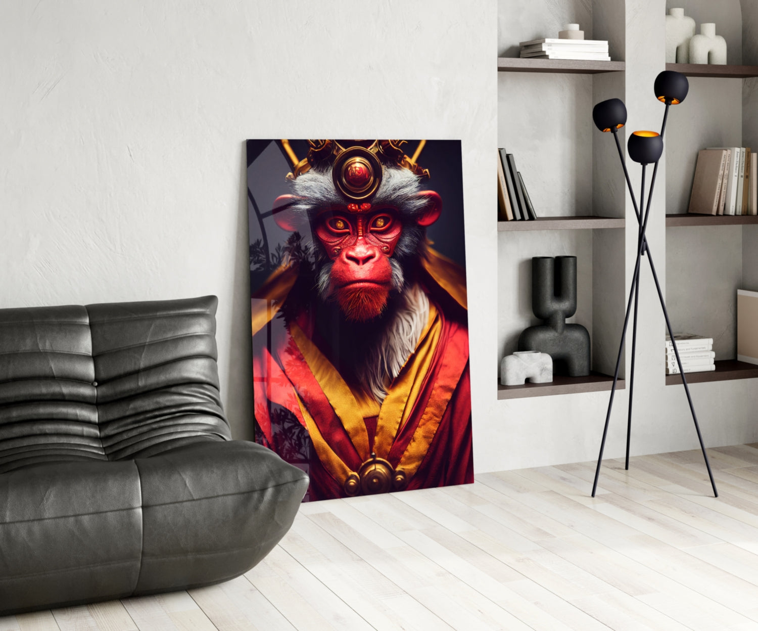Ape King Glass Wall Art  || Designer Collection.
