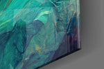 Hidden Swan artwork anchoring a wall with bold vibrant palette