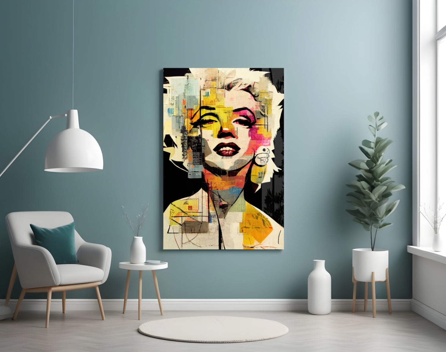 Marilyn Monroe Glass Wall Art  || Designer Collection.