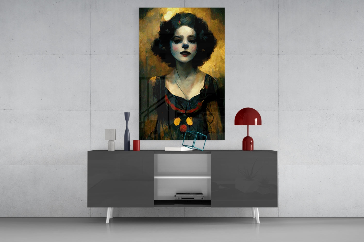 Harley Quinn Glass Wall Art  || Designer Collection.