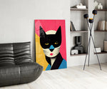 Masked panel adding editorial grace to a living room