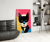 Masked panel adding editorial grace to a living room