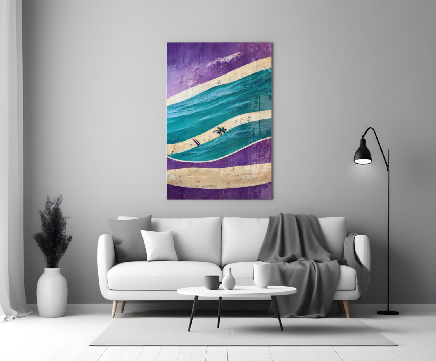 Waves Glass Wall Art  || Designers Collection.