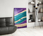 Waves panel adding editorial grace to a living room