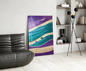 Waves panel adding editorial grace to a living room
