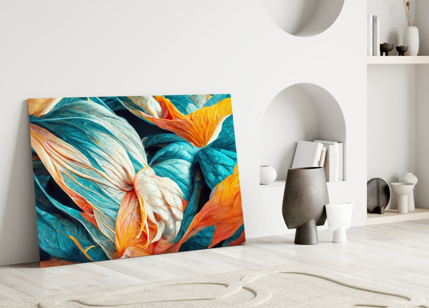 Flowerish Glass Wall Art  || Designer Collection.