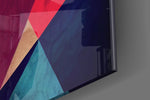 Corners artwork anchoring a wall with bold modern palette
