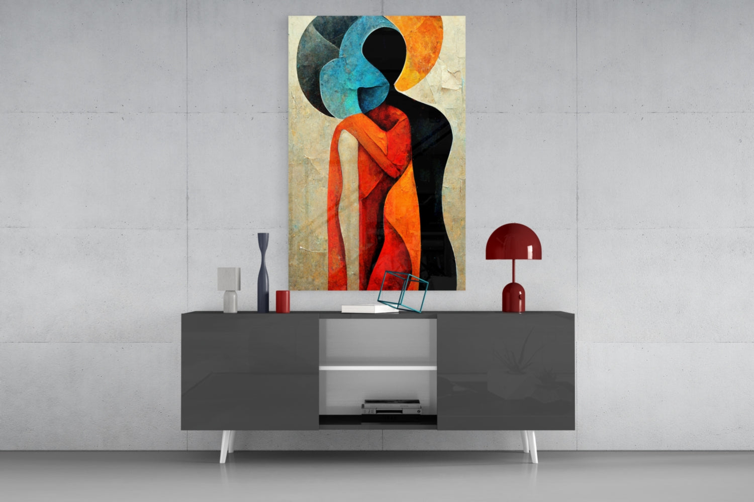 Hug Glass Wall Art  || Designer Collection.