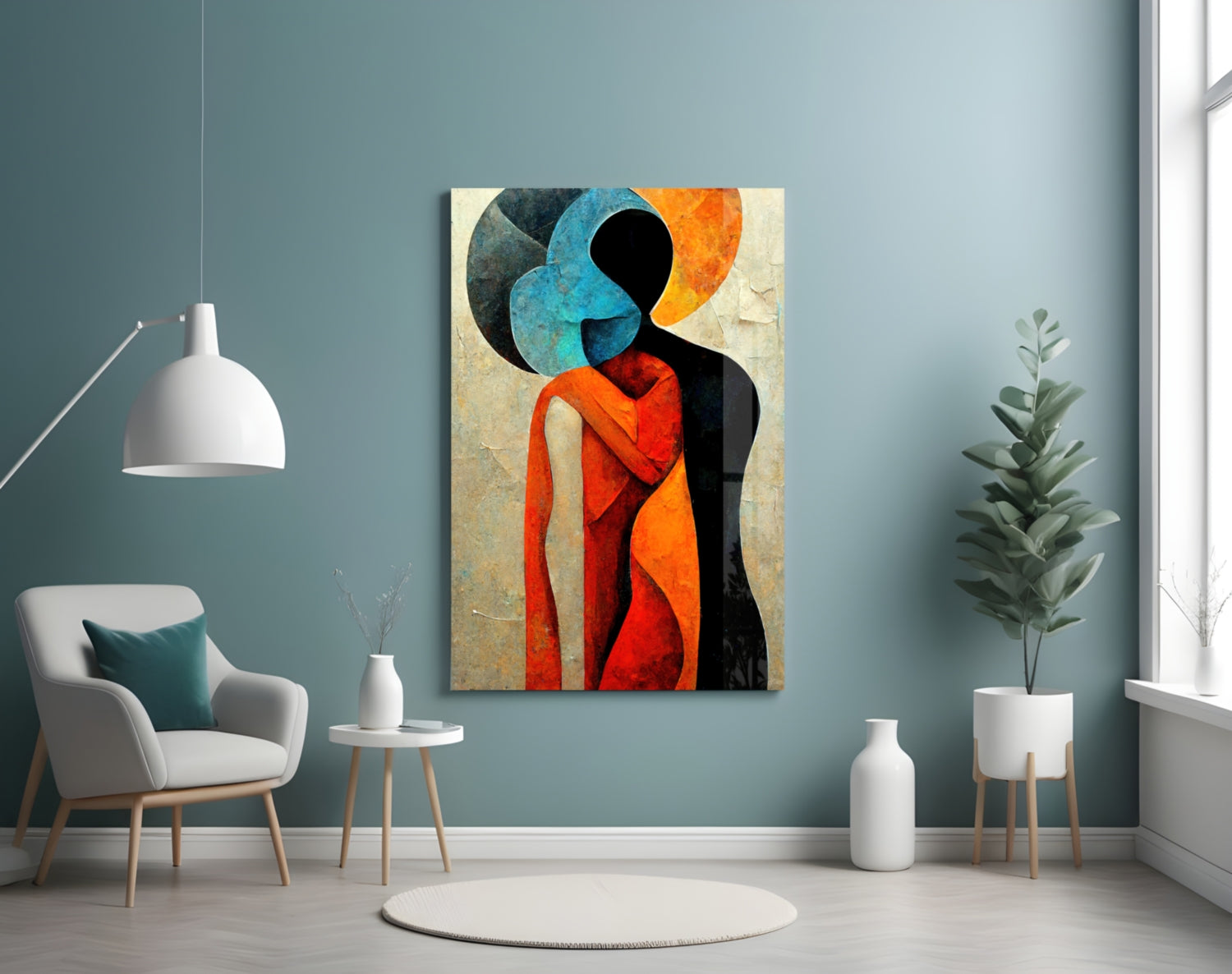 Hug Glass Wall Art  || Designer Collection.