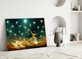 Mysticism close-up showing whirling dervish under golden sparklers