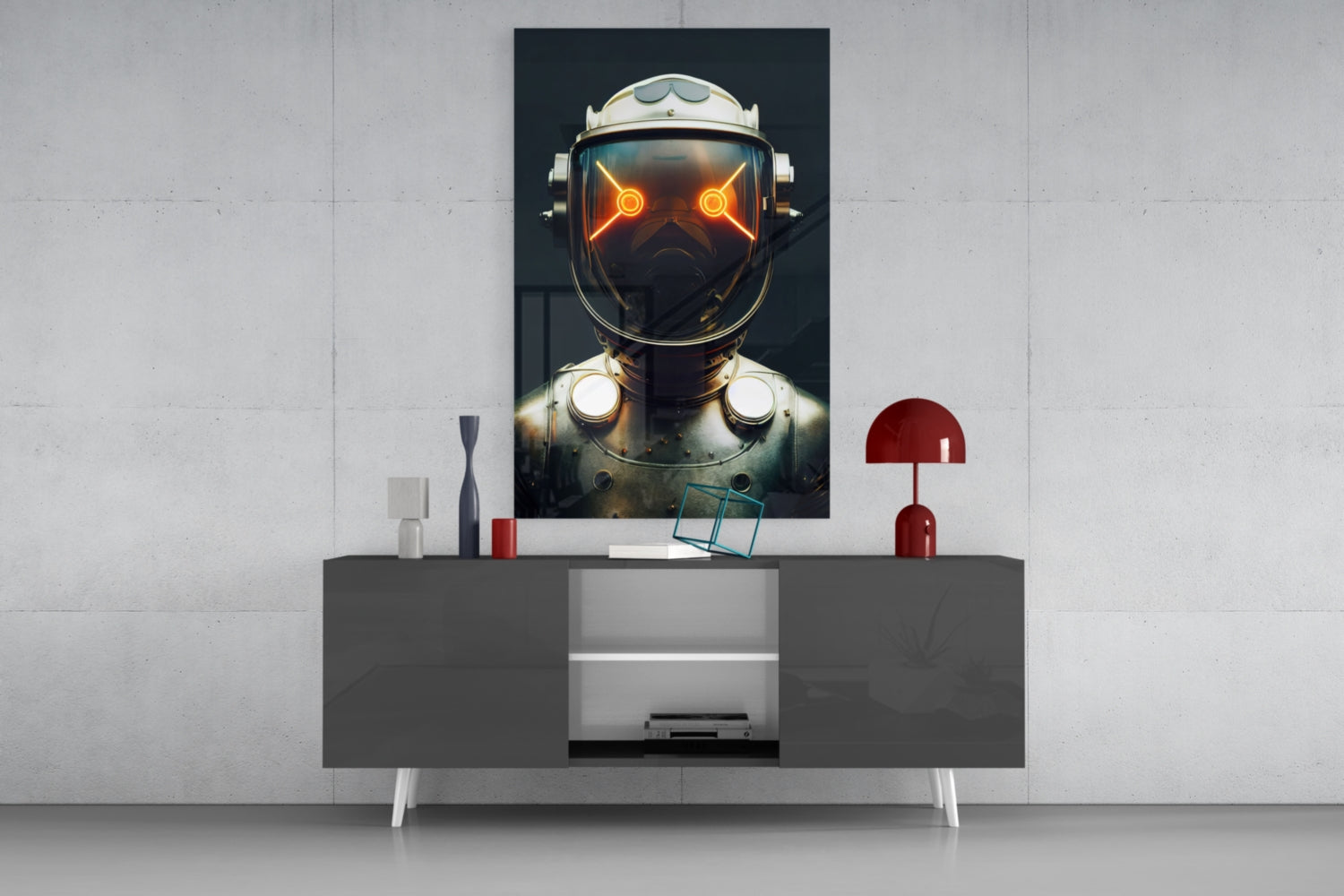 Robotic View Glass Wall Art  || Designer Collection.