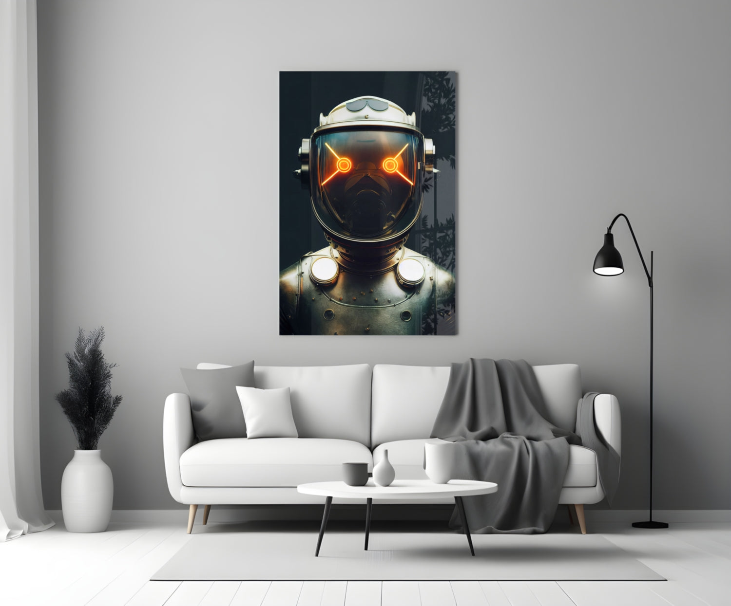 Robotic View Glass Wall Art  || Designer Collection.