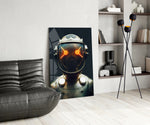 Robotic View panel adding editorial gravity to a gaming room