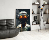 Robotic View panel adding editorial gravity to a gaming room