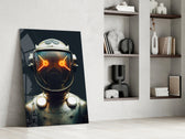 Robotic View glass print enhancing a teen lounge with cinematic mood