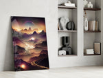 Lavas glass print enhancing a gaming room with cinematic mood