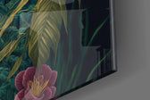 Trap Behind Flowers artwork anchoring a wall with bold dramatic palette
