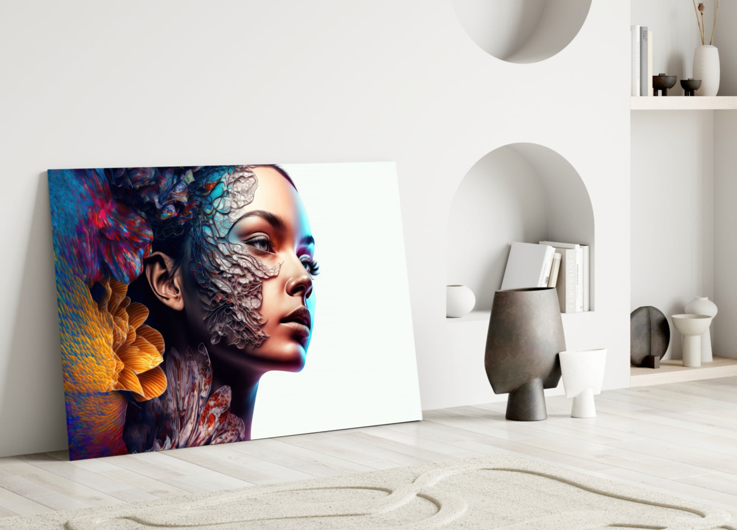 Transmutation to Beauty Glass Wall Art || Designer Collection.