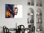 Transmutation to Beauty panel adding editorial grace to an office