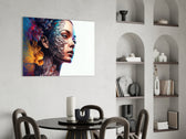 Transmutation to Beauty panel adding editorial grace to an office