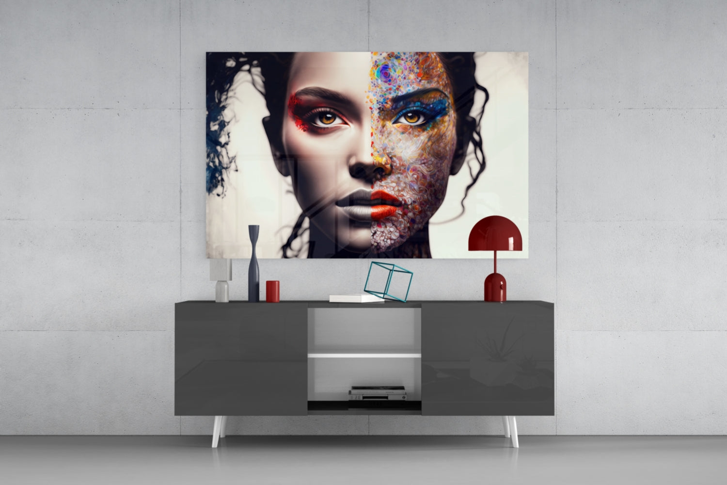 From Cartoon to Reality Glass Wall Art  || Designer Collection.