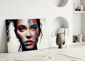 From Cartoon to Reality close-up showing split-face muse in graphite and mosaic