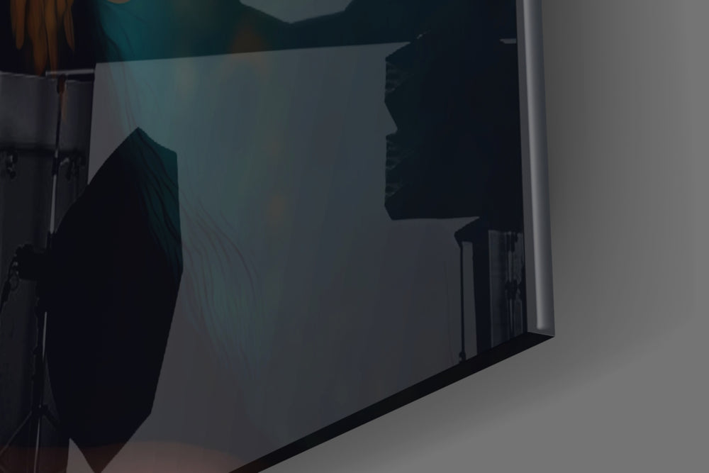 Beauty of the Clan artwork anchoring a wall with warm dramatic palette