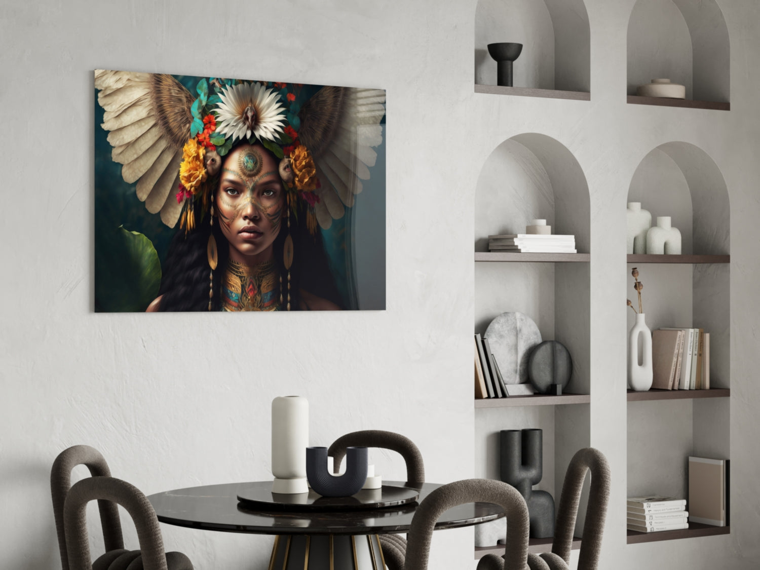 Beauty of the Clan Glass Wall Art  || Designer Collection.