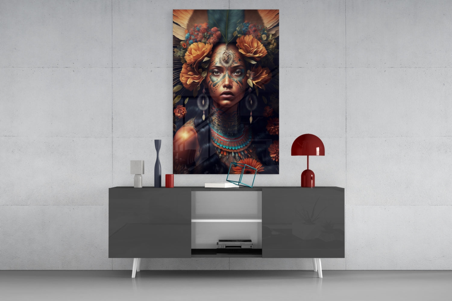 Beauty of the Clan Glass Wall Art  || Designer Collection.