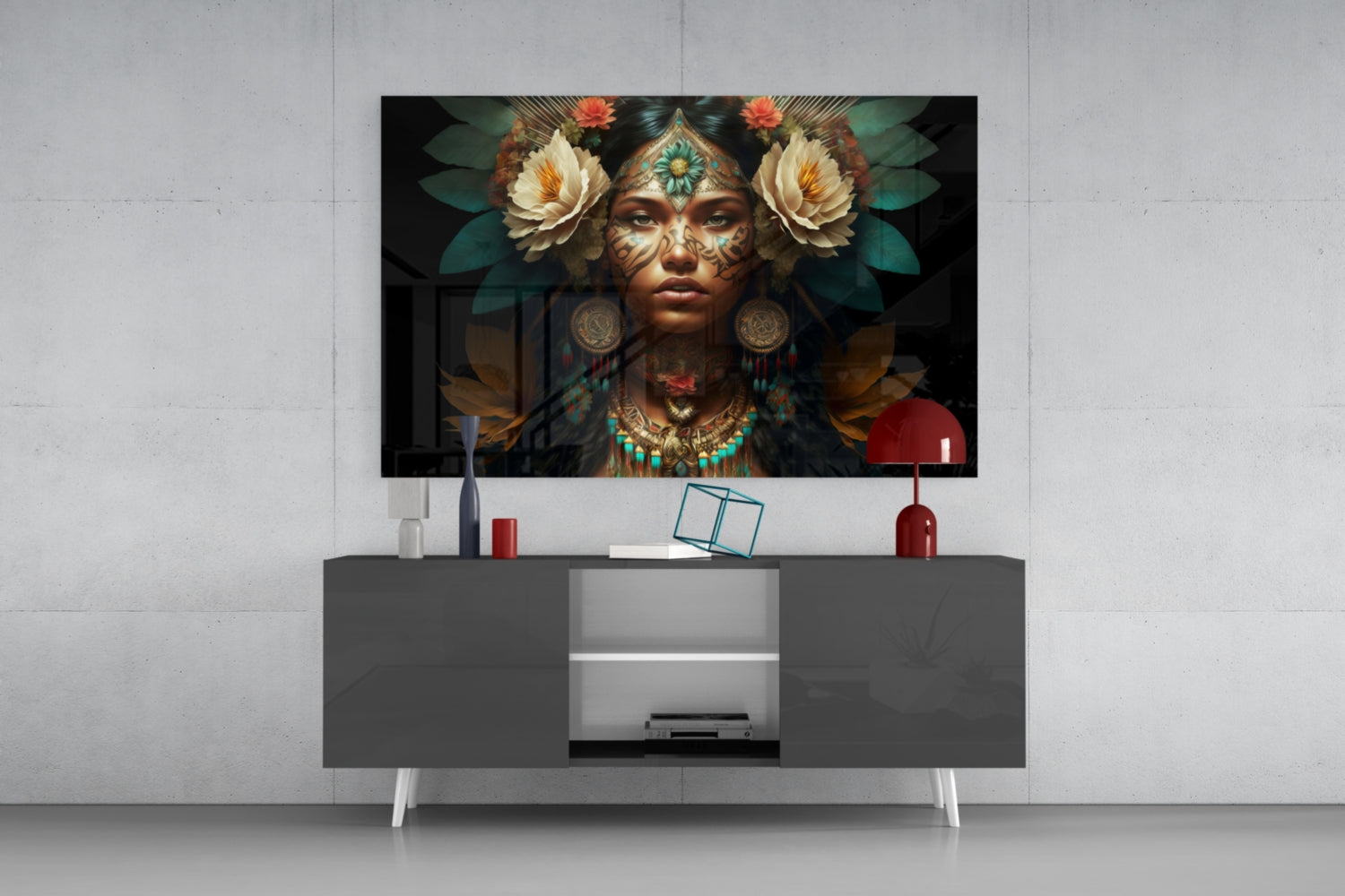 Beauty of the Clan Glass Wall Art  || Designer Collection.