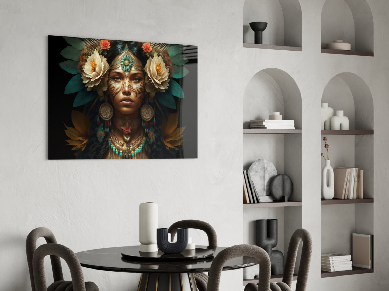 Beauty of the Clan Glass Wall Art  || Designer Collection.