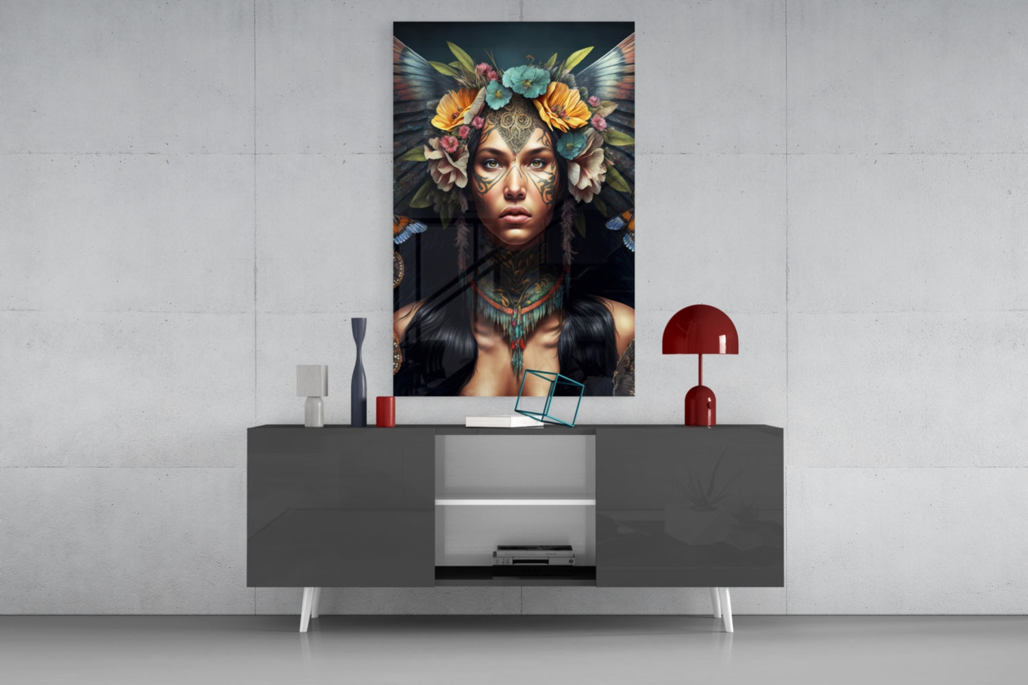 Warrior Beautiful Glass Wall Art  || Designers Collection.