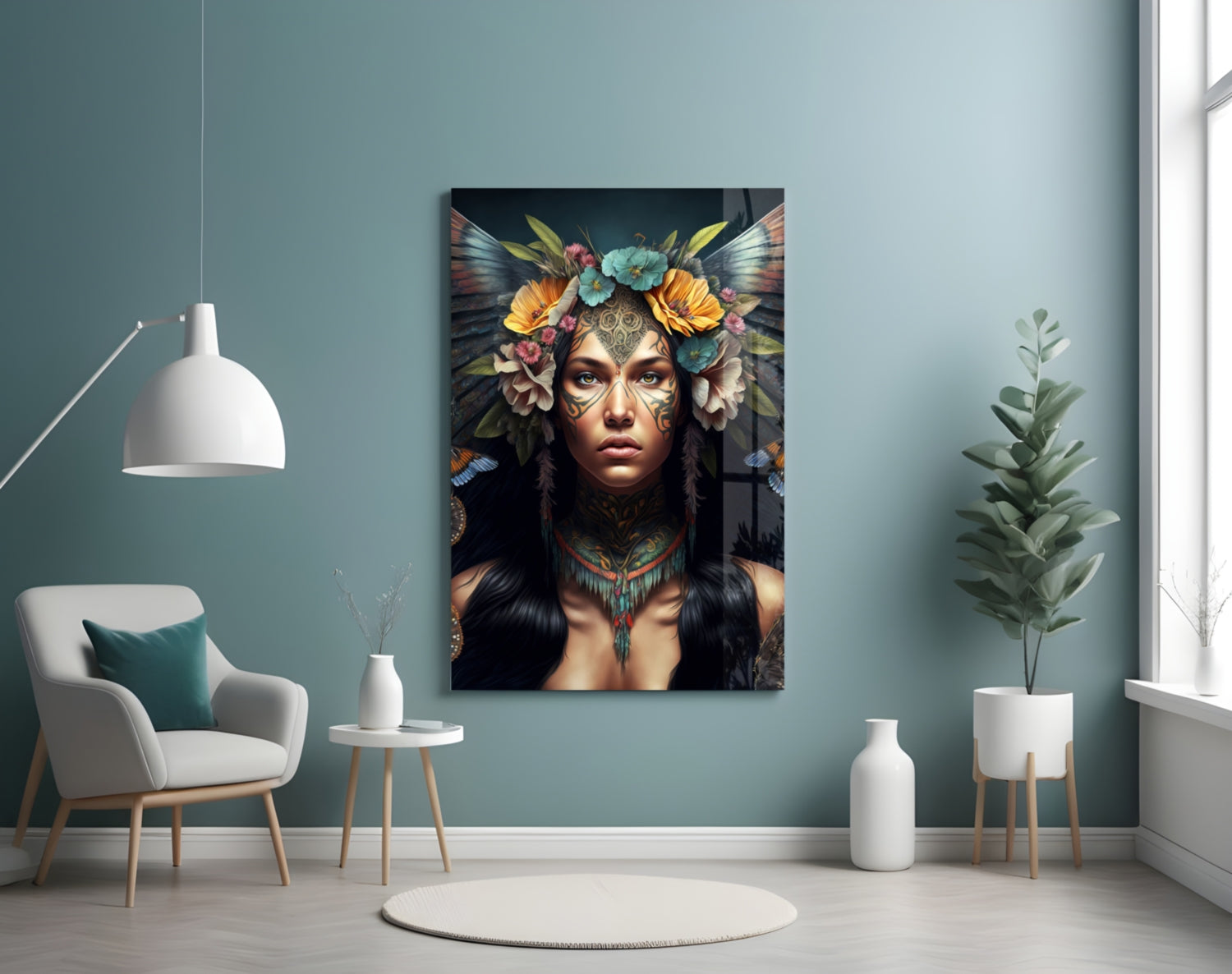 Warrior Beautiful Glass Wall Art  || Designers Collection.