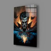 Gothic-comic panel bringing haunted gravity to a contemporary man cave