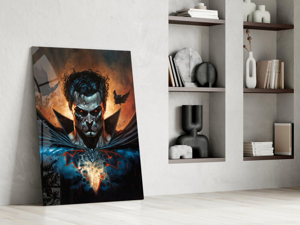 Thirst for Blood glass print enhancing a gaming room with cinematic mood