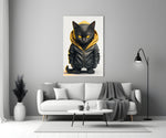 Cutie Cool close-up showing black kitten in leather jacket and yellow hoodie