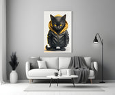 Cutie Cool close-up showing black kitten in leather jacket and yellow hoodie
