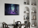Mushrooms' Love panel adding editorial grace to a living room