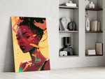 Schuh Glance glass print enhancing a study with cinematic mood