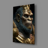 Mythic-portrait panel bringing imperial gravity to a contemporary man cave