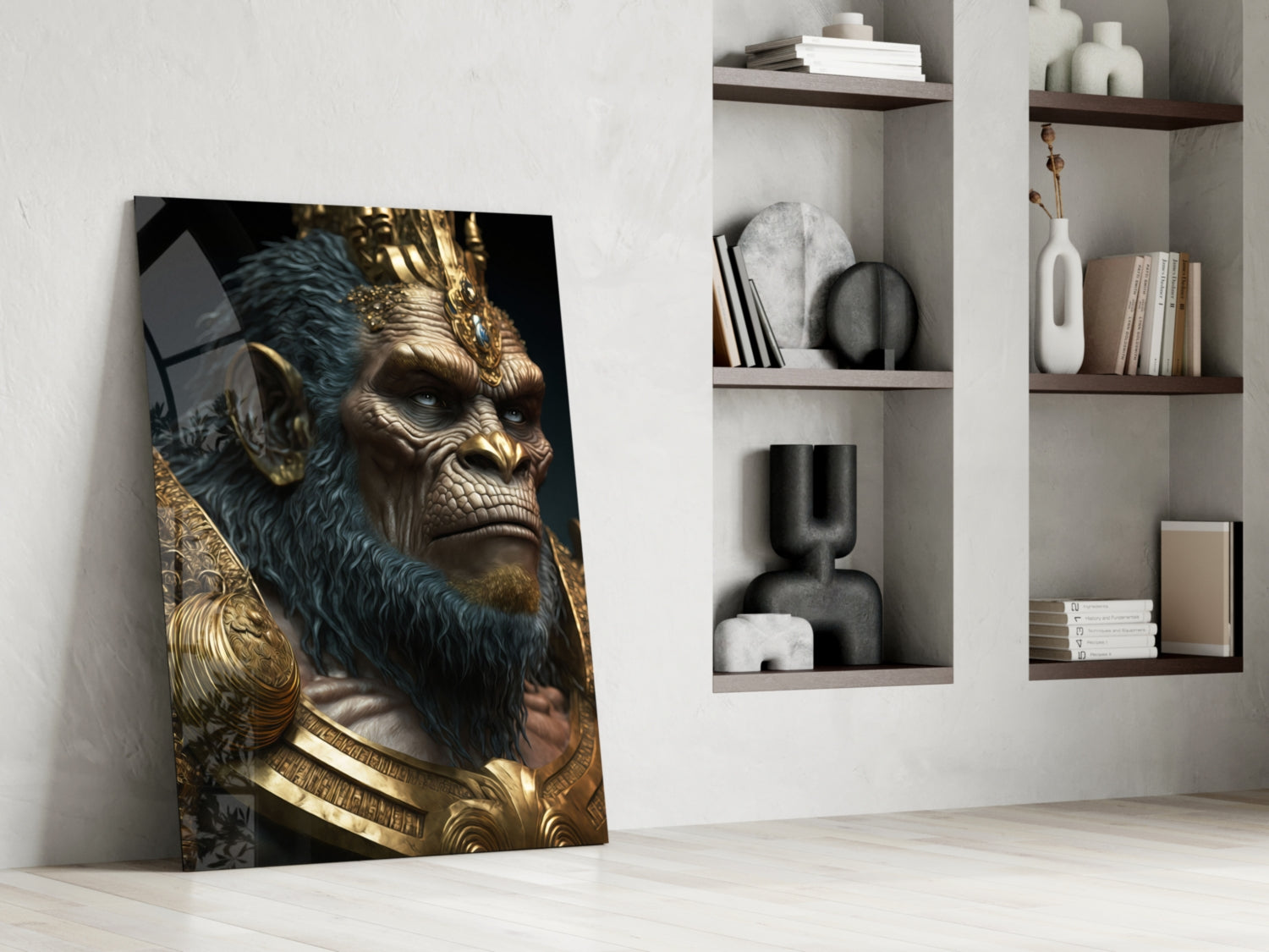 Ape King Glass Wall Art  || Designer Collection.