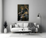 Ape King in Throne close-up showing spike-crowned silverback in contemplative pose