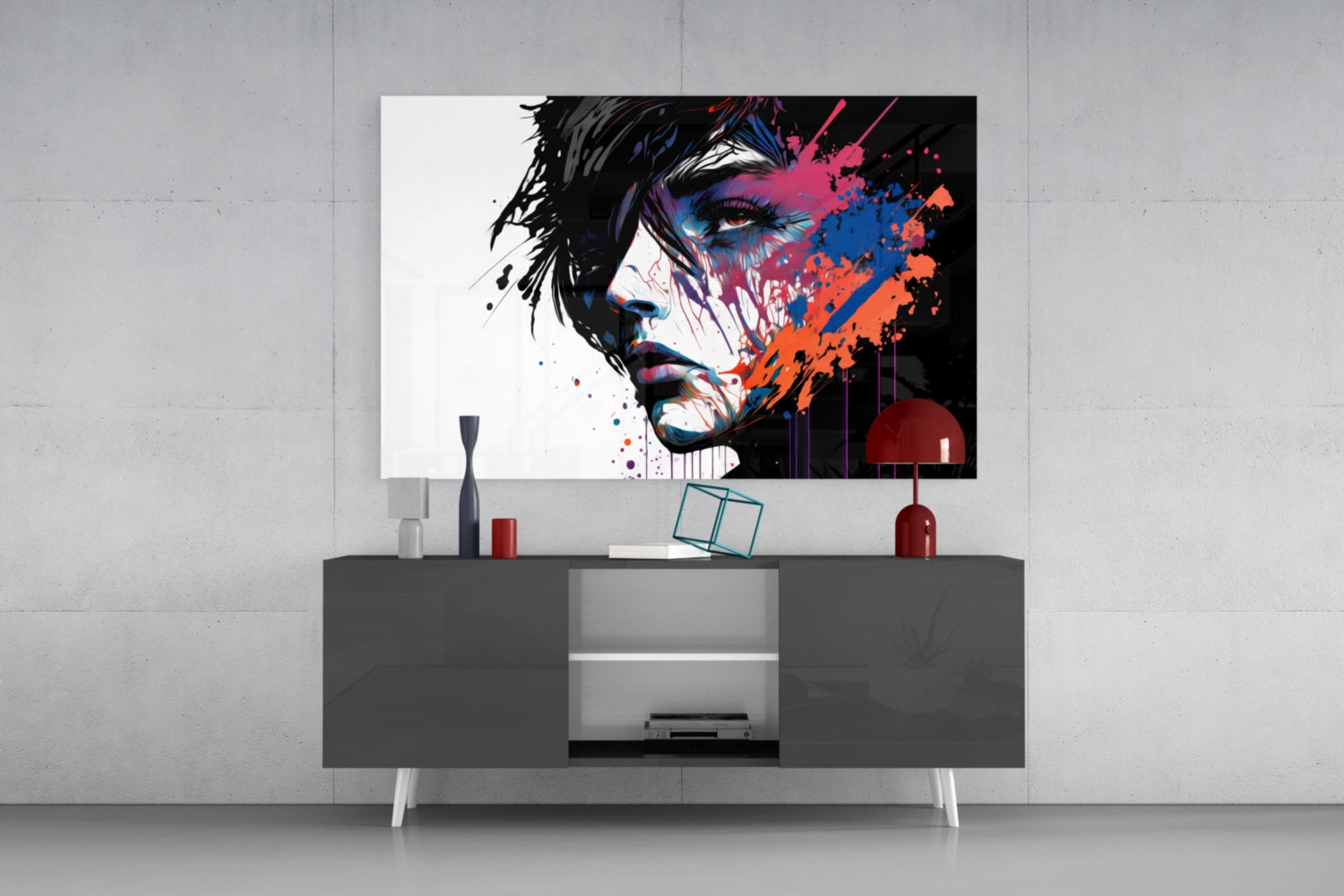 Rebel Beauty Glass Wall Art  || Designer Collection | Insigne Art Design.
