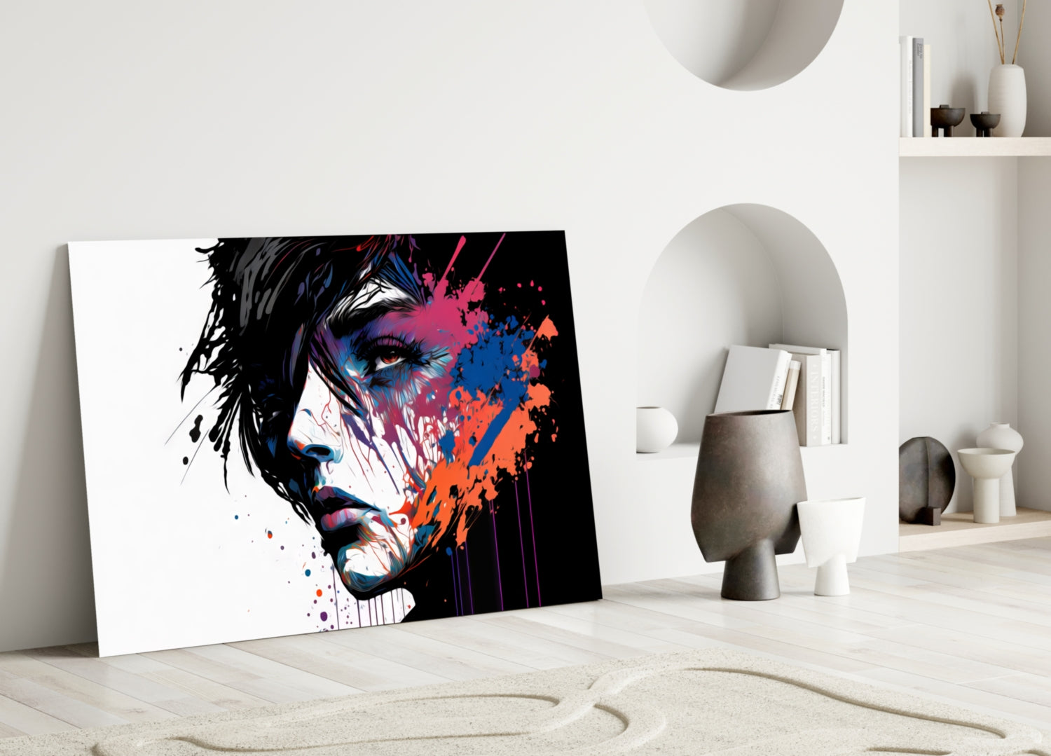 Rebel Beauty Glass Wall Art  || Designer Collection | Insigne Art Design.