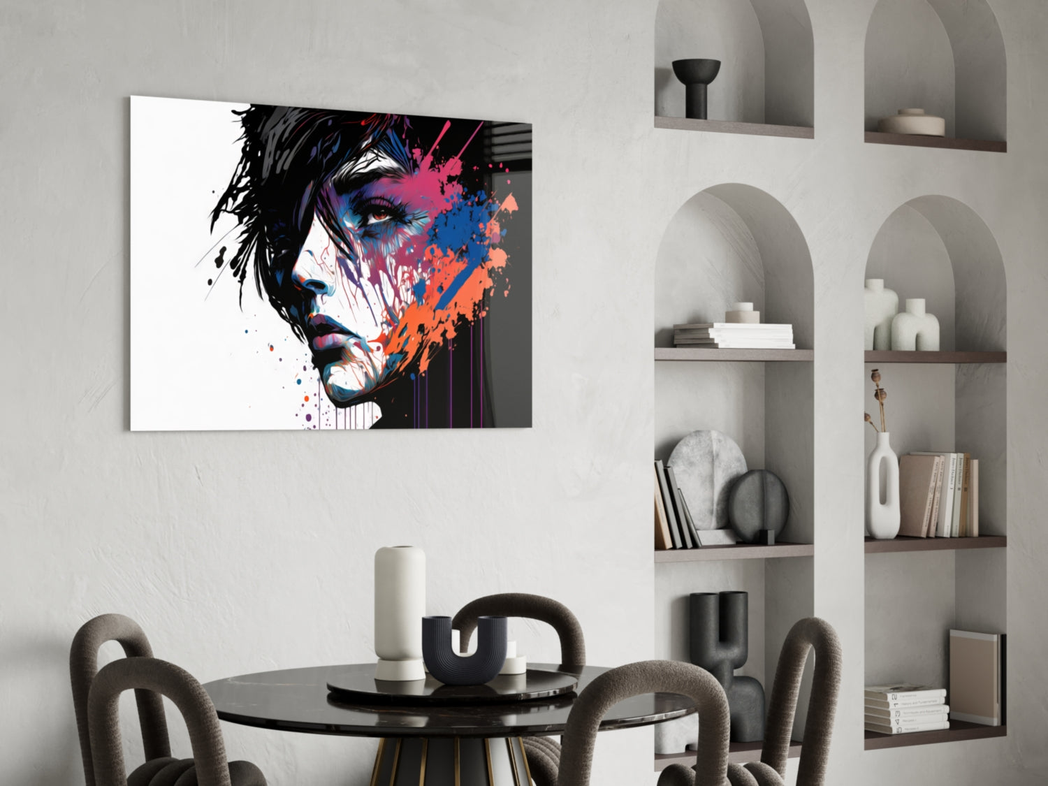 Rebel Beauty Glass Wall Art  || Designer Collection | Insigne Art Design.